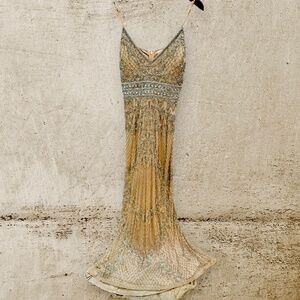 Elegant Beaded Gown - Sz 12